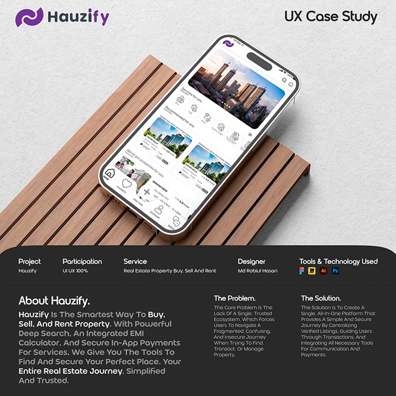 Hauzify: A Modern Real Estate App UI/UX Case Study